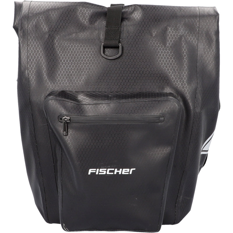 FISCHER Waterproof Bike Bicycle Rear Rack Pannier Bag 30L Black Seat Saddle Carry Bag Carrier