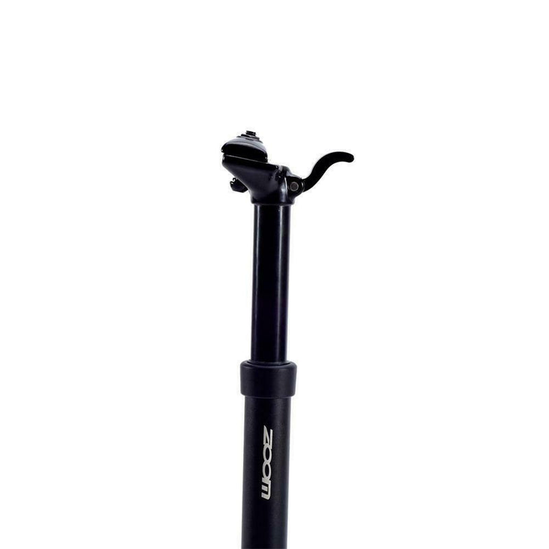 ZOOM MANUAL LEVER Adjustable Dropper Seat Post - 31.6mm Tube Diameter with 100mm Travel - Black